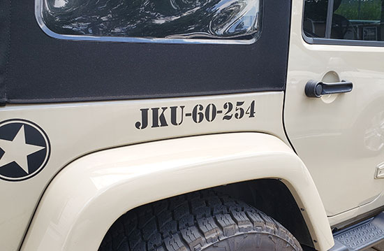 Custom Vinyl Jeep Lettering Custom Vinyl Jeep Lettering