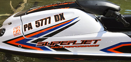 Custom Vinyl JetSki Registration Numbers Custom Vinyl JetSki Registration Numbers