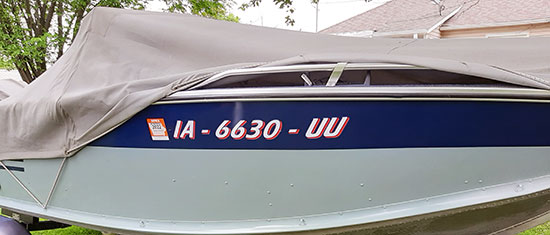 Custom Vinyl Boat Registration Custom Vinyl Boat Registration