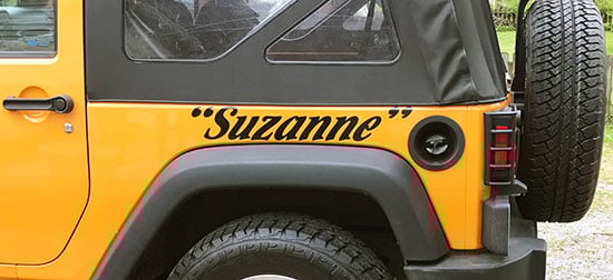 Custom Vinyl Jeep Lettering Custom Vinyl Jeep Lettering