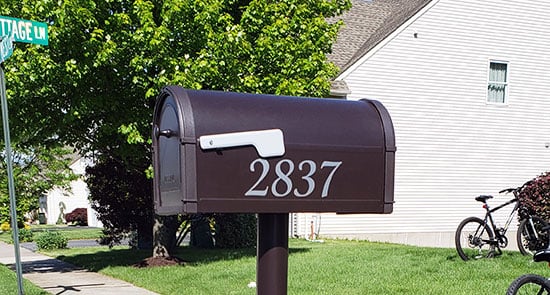 Custom Vinyl Mailbox Number Custom Vinyl Mailbox Number