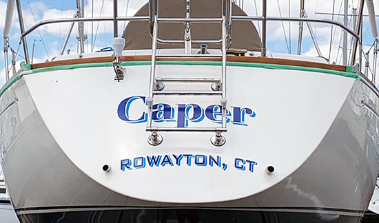 Custom Vinyl Boat Name Custom Vinyl Boat Name