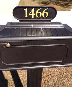 Vinyl mailbox lettering Vinyl mailbox lettering