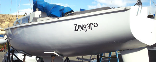 Vinyl lettering for a boat Vinyl lettering for a boat