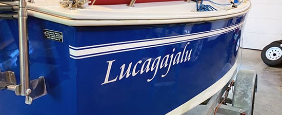 Custom Vinyl Boat Name Custom Vinyl Boat Name