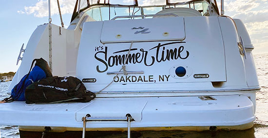 Custom Vinyl Boat Name Custom Vinyl Boat Name