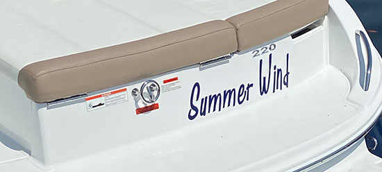Custom Vinyl Boat Name Custom Vinyl Boat Name