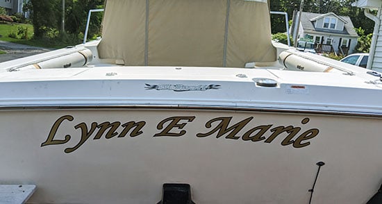 Custom Vinyl Boat Name Custom Vinyl Boat Name