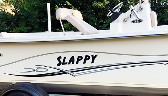 Custom Vinyl Boat Name Custom Vinyl Boat Name