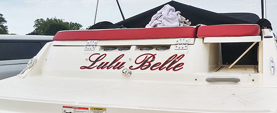 Custom Vinyl Boat Name Custom Vinyl Boat Name