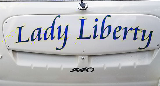 Custom Vinyl Boat Name Custom Vinyl Boat Name
