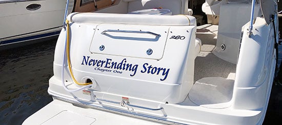 Custom Vinyl Boat Name Custom Vinyl Boat Name