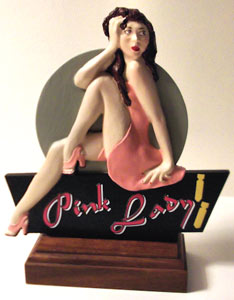 Custom lettering on a sculpture Custom lettering on a sculpture
