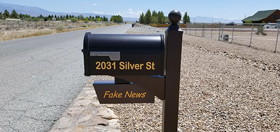 Submitted by: David Perlman, Pahrump, NV - Font used: Arial Rounded Custom Vinyl Mailbox Lettering