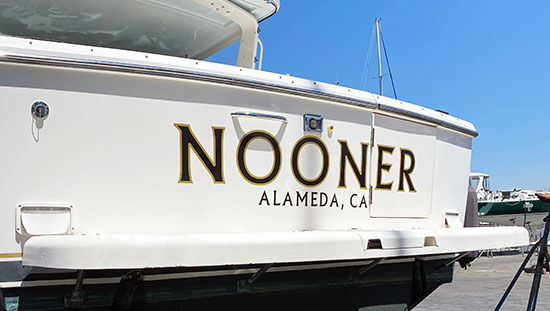 Custom Vinyl Boat Name Custom Vinyl Boat Name