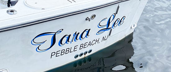 Custom Vinyl Boat Lettering Custom Vinyl Boat Lettering