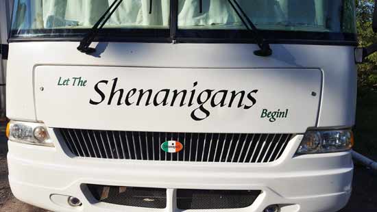 Custom RV Vinyl Lettering Custom RV Vinyl Lettering