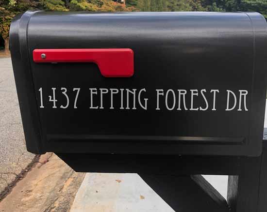 Submitted by: Scott, Brookhaven, GA Cusotm Mailbox Lettering