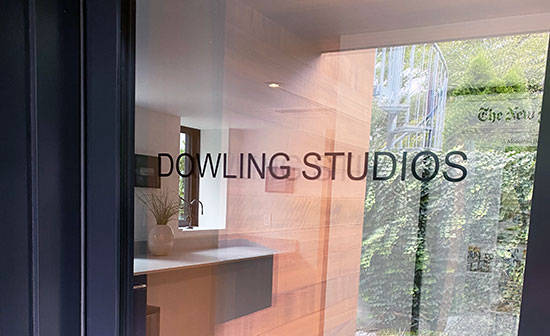 Submitted by: Dowling Studios, Princeton, NJ - Font used: Arial Custom Vinyl Lettering