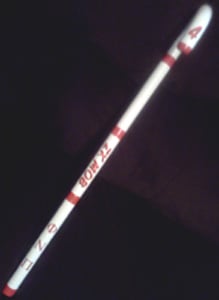 Vinyl decals and lettering on a fraternity canes Vinyl decals and lettering on a fraternity canes
