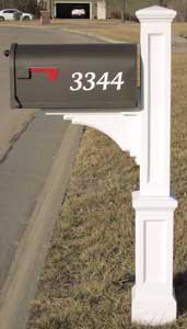 Vinyl numbers on a mailbox Vinyl numbers on a mailbox