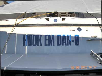 Vinyl boat lettering Vinyl boat lettering