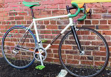 Custom lettering on a bicycle Custom lettering on a bicycle