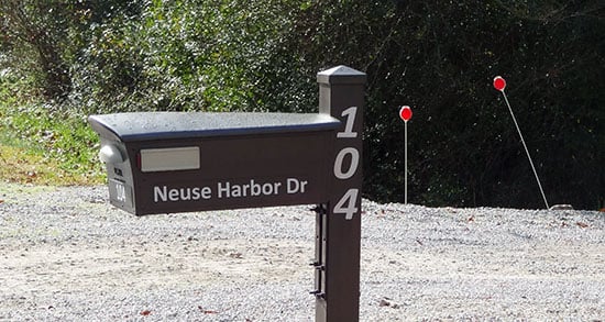 Submitted by: Luke, Knightdale, NC - Font used: Calibri Custom Vinyl Mailbox Address