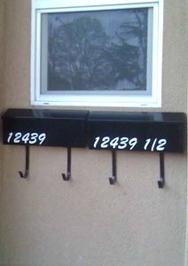 Vinyl numbers on mailboxes Vinyl numbers on mailboxes