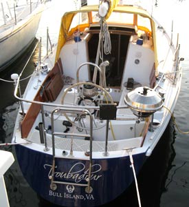 Vinyl lettering on a boat Vinyl lettering on a boat