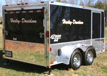 Custom lettering on a trailer