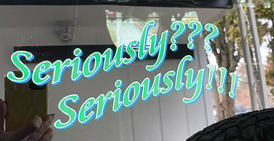 Submitted by: Maxine Dugas, Medford, OR - Font used: Cateneo Custom Vinyl Jeep Lettering