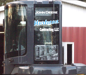 Lettering on equipment Lettering on equipment