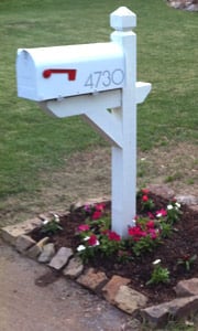 Lettering on a mailbox Lettering on a mailbox