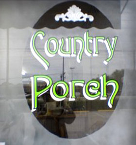 Lettering on a window Lettering on a window