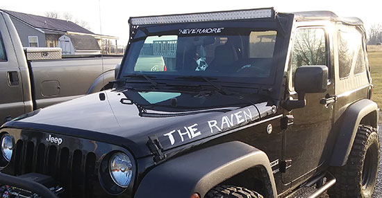 Submitted by: Winchester, OH - Font used: Beast Wars Custom Vinyl Jeep Lettering