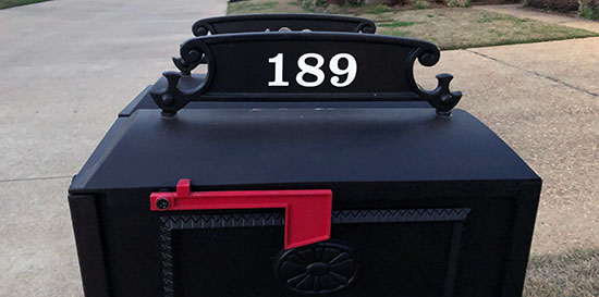 Submitted by: Joe, Shreveport, LA Custom Vinyl Mailbox Number