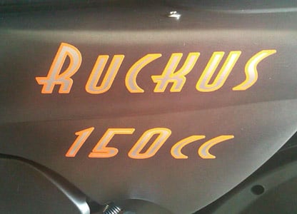 Custom lettering on a scooter Custom lettering on a scooter
