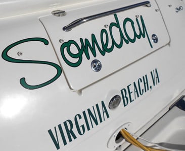 Vinyl decals on a boat Vinyl decals on a boat