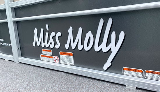 Custom Vinyl Boat Name Custom Vinyl Boat Name