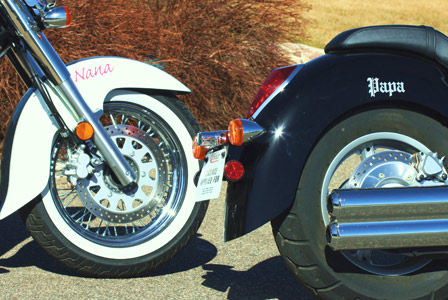 Vinyl cut lettering on motorcycles Vinyl cut lettering on motorcycles