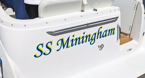 Custom Vinyl Boat Name Custom Vinyl Boat Name