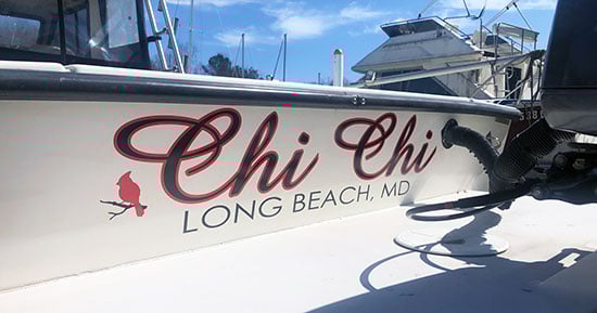 Custom Vinyl Boat Name Custom Vinyl Boat Name