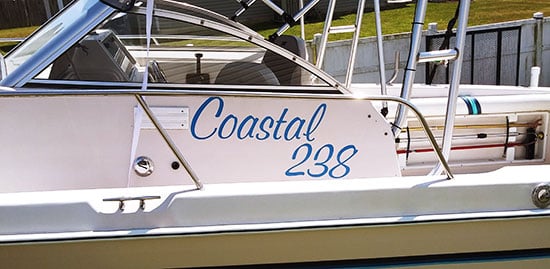 Custom Vinyl Boat Name Custom Vinyl Boat Name