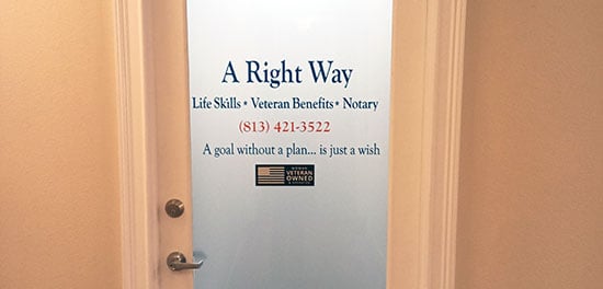 Submitted by: Artricia James-Heard, Owner, Tampa, Florida USA Custom Vinyl Door Window Decal