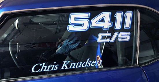 Submitted by: Chris Knudsen Custom Vinyl Race Car Lettering