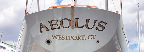 Custom Vinyl Boat Name and Hailing Port Custom Vinyl Boat Name and Hailing Port