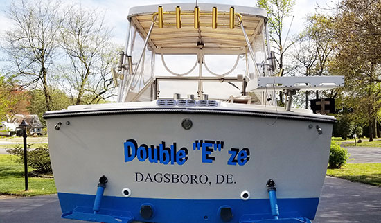 Custom Vinyl Boat Name and Port Custom Vinyl Boat Name and Port