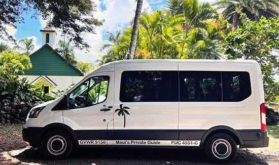 Submitted by: Maui's Private Guide, Maui, Hawaii, USA - Font used: Arial Rounded Custom Vinyl Van Lettering