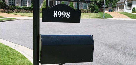 Submitted by: Anonymous, Some-City, USA - Font used: Times New Roman Custom Vinyl Mailbox Numbers